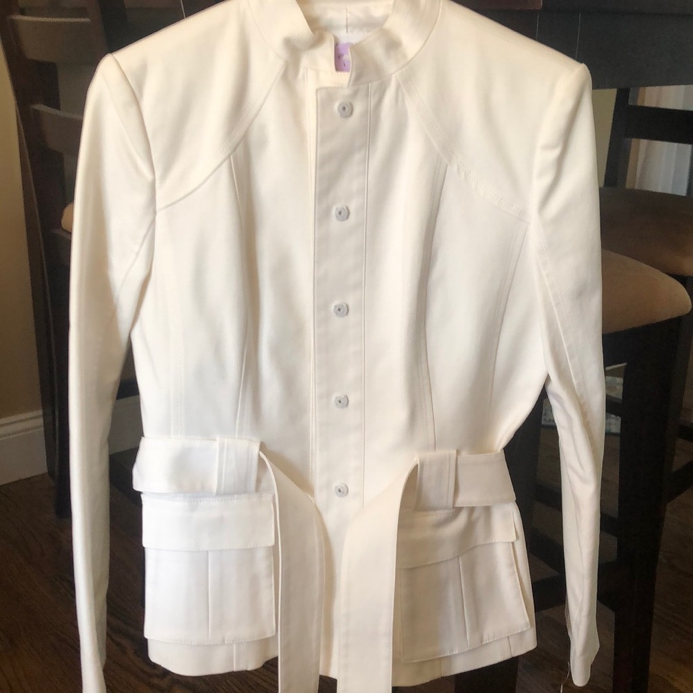 Calvin Klein Size 4 White Jacket BRAND NEW